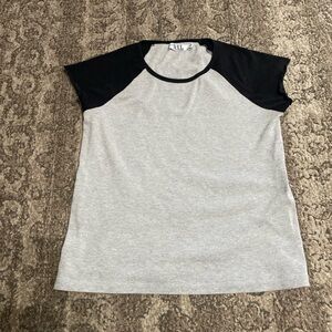 New York Laundry Gray and Black Raglan Tee